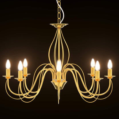 Adjustable Chandelier E14 Metal Gold Ø 78 x 101 cm