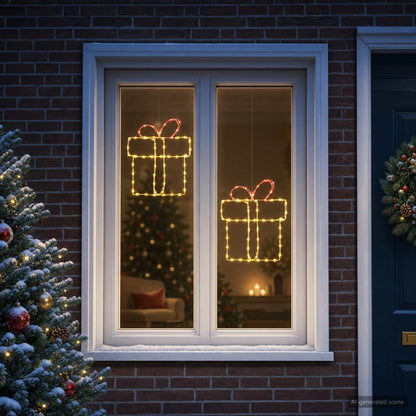 Christmas Window Silhouette Lights LOVIISA 2 pcs 160 LEDs