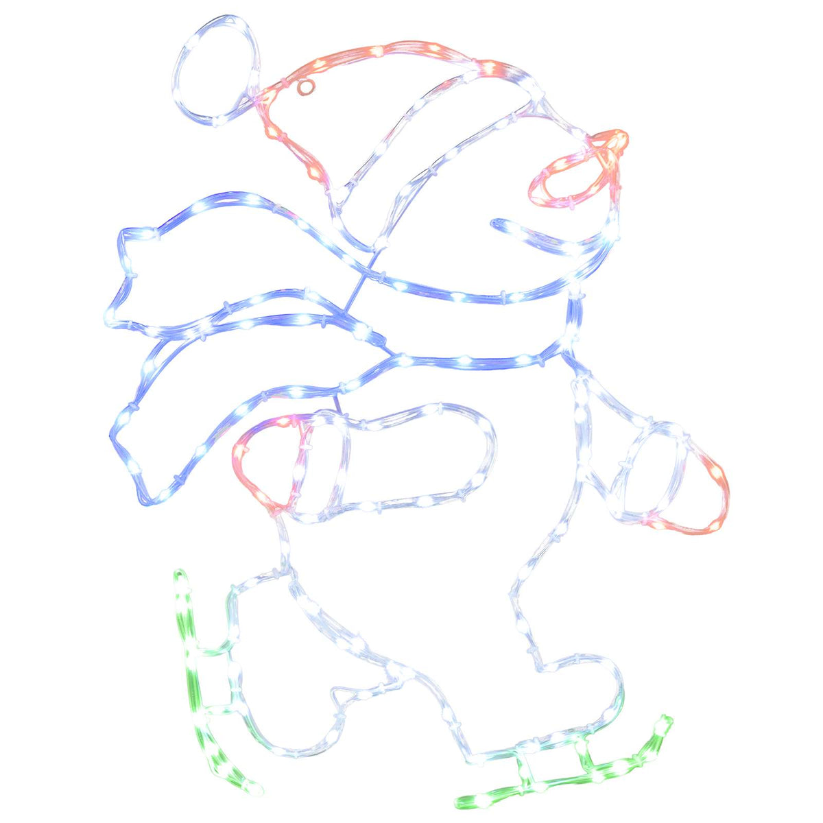 LED Sign Skating Santa LOVIISA 120 LEDs Multicolour 53 x 70 cm