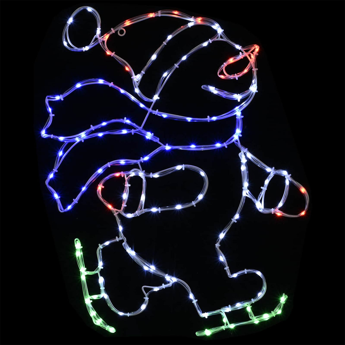 LED Sign Skating Santa LOVIISA 120 LEDs Multicolour 53 x 70 cm