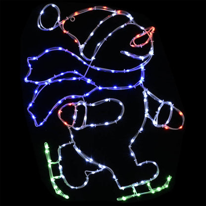 LED Sign Skating Santa LOVIISA 120 LEDs Multicolour 53 x 70 cm