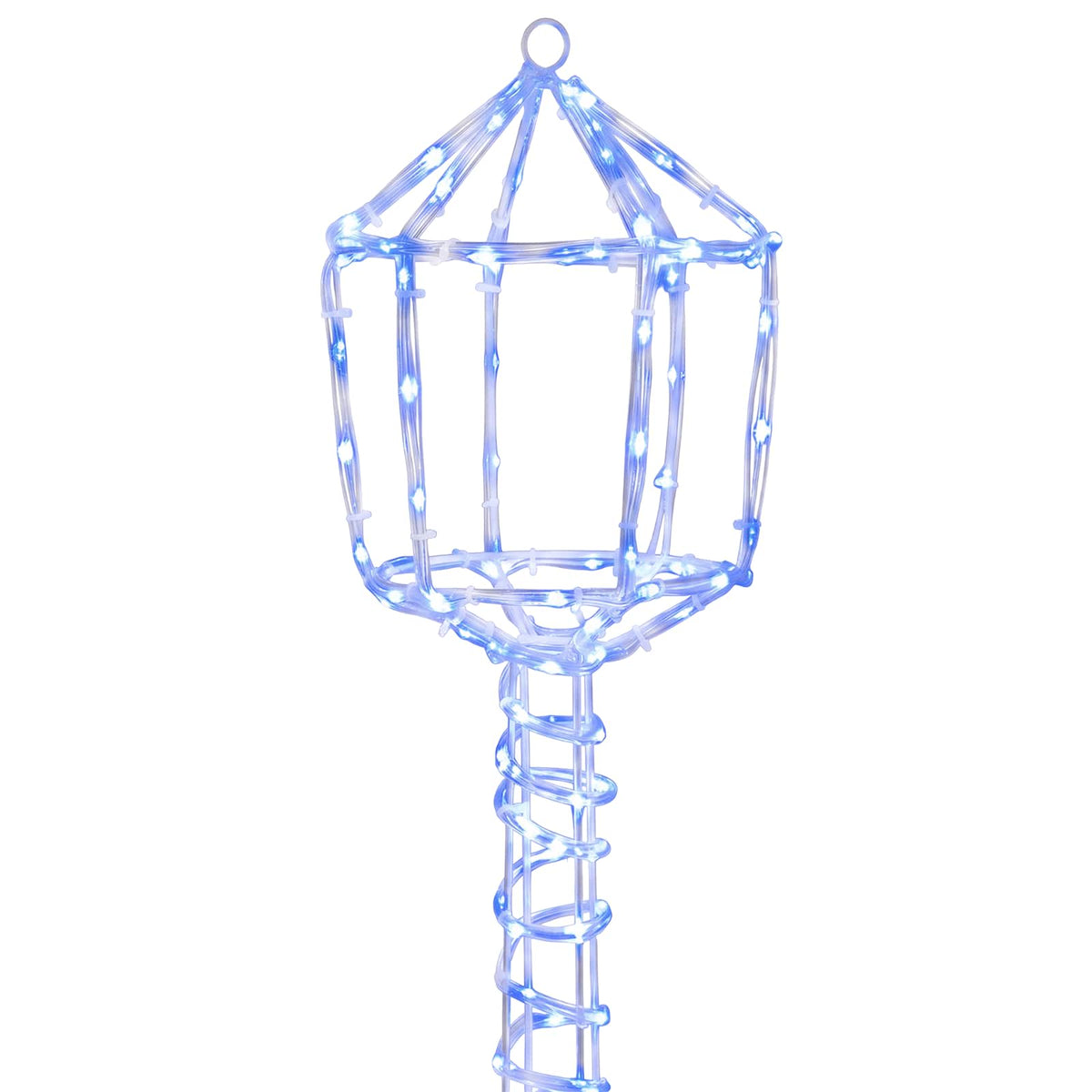 LED Sign Street Lamp LOVIISA 160 LEDs Blue 24 x 24 x 102 cm