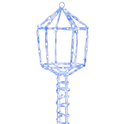 LED Sign Street Lamp LOVIISA 160 LEDs Blue 24 x 24 x 102 cm