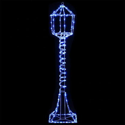 LED Sign Street Lamp LOVIISA 160 LEDs Blue 24 x 24 x 102 cm