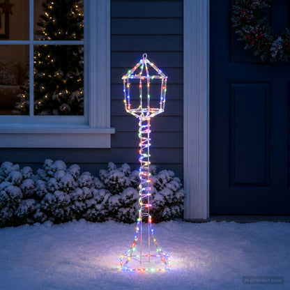 LED Sign Street Lamp LOVIISA 160 LEDs Multicolour