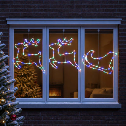 Reindeer and Sleigh Christmas Decoration LOVIISA 180 LEDs