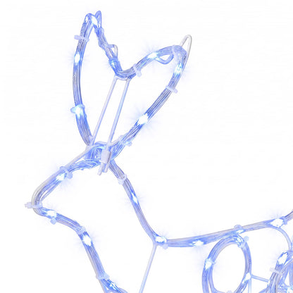 Reindeer and Sleigh Christmas Decoration LOVIISA 240 LEDs Blue