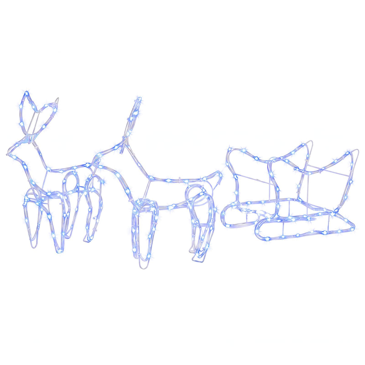 Reindeer and Sleigh Christmas Decoration LOVIISA 240 LEDs Blue