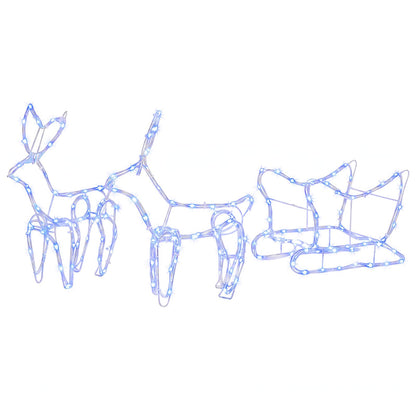 Reindeer and Sleigh Christmas Decoration LOVIISA 240 LEDs Blue