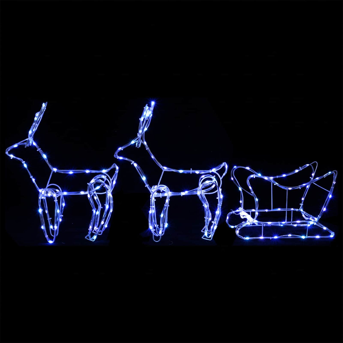 Reindeer and Sleigh Christmas Decoration LOVIISA 240 LEDs Blue