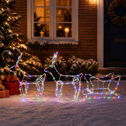 Reindeer and Sleigh Christmas Decoration LOVIISA 240 LEDs