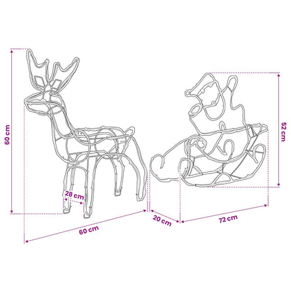 Reindeer and Sleigh Christmas Decoration LOVIISA 320 LEDs
