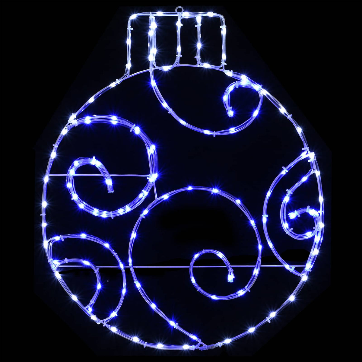 LED Sign Bauble LOVIISA 160 LEDs Blue 55 x 65 cm