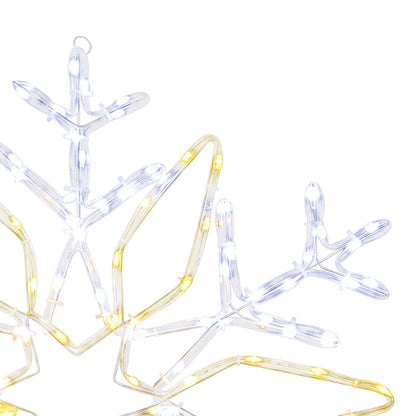 Christmas Snowflake Lights LOVIISA 140 LEDs Cold White Ø 55 cm