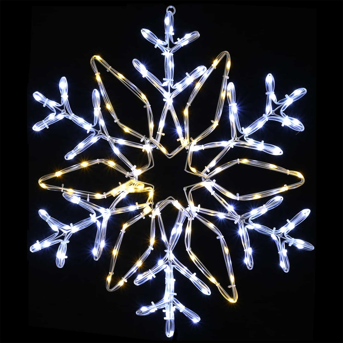 Christmas Snowflake Lights LOVIISA 140 LEDs Cold White Ø 55 cm