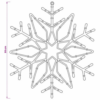 Christmas Snowflake Lights LOVIISA 140 LEDs Cold White Ø 55 cm