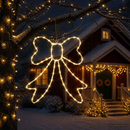 LED Rope Light Bow LOVIISA 70 LEDs Warm White 50 x 51 cm
