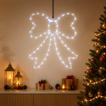 LED Rope Light Bow LOVIISA 70 LEDs Cold White 50 x 51 cm