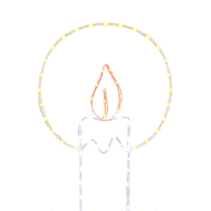 LED Rope Light Candle with Holly LOVIISA 120 LEDs