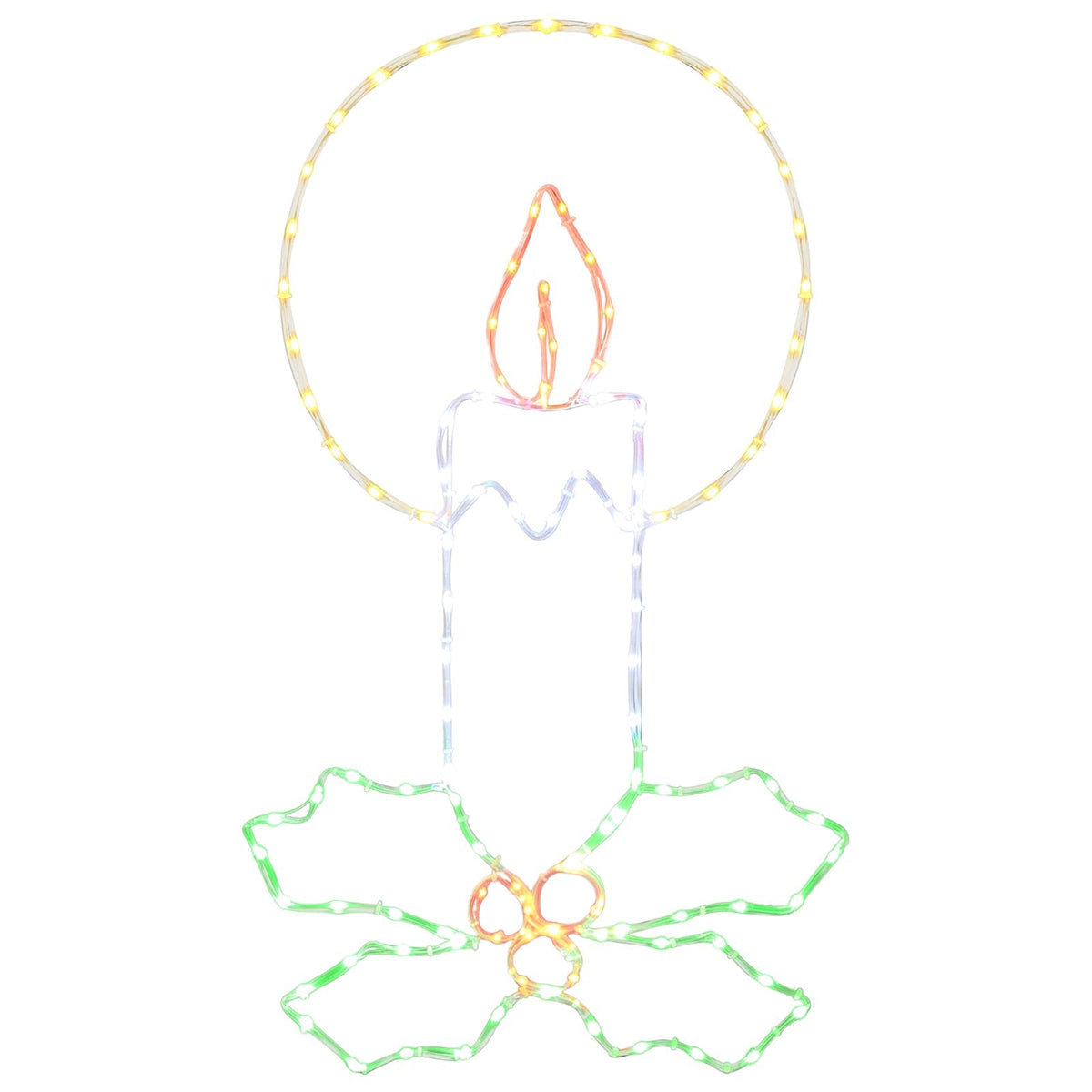 LED Rope Light Candle with Holly LOVIISA 120 LEDs