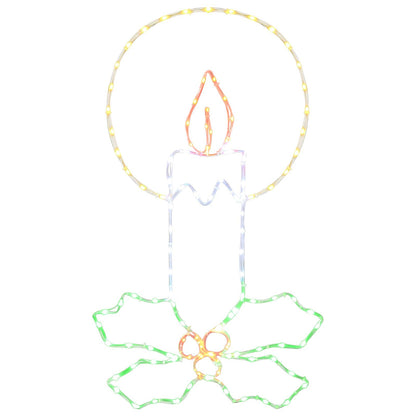LED Rope Light Candle with Holly LOVIISA 120 LEDs