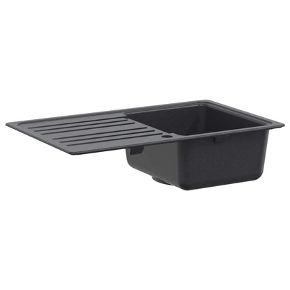 Kitchen Sink with Drainer Granite 76.5 cm x 46 cm x 28 cm