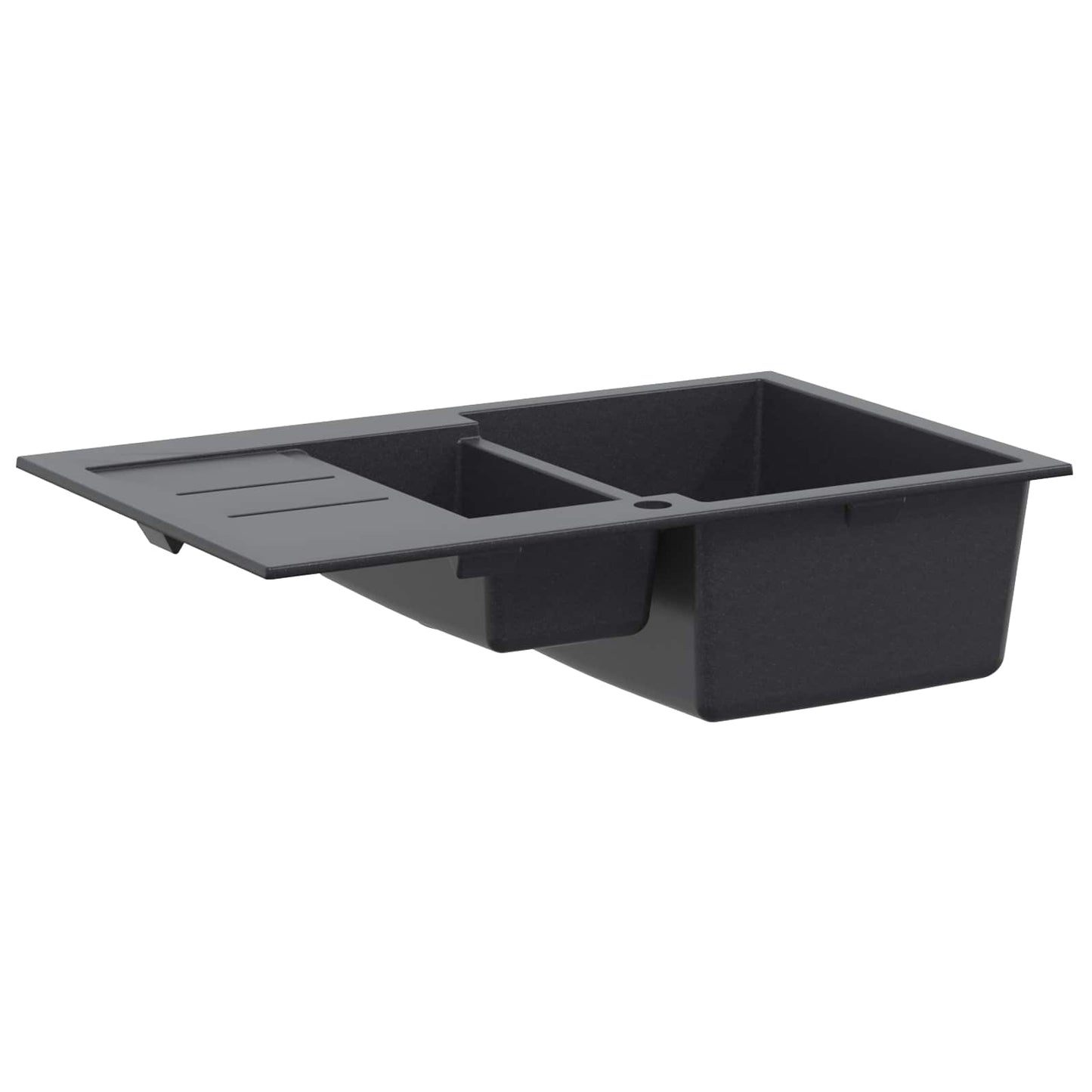 Kitchen Sink Double Basin Granite 80 x 50 x 30.5 cm Graphite