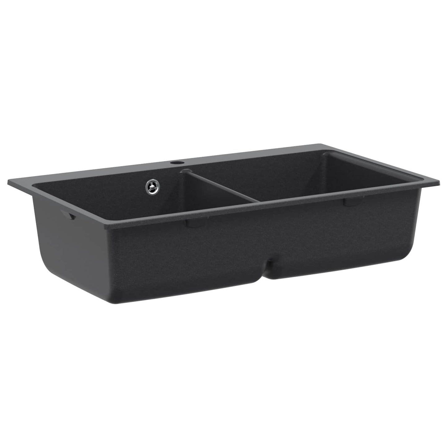 Kitchen Sink Double Basin Granite 86 x 51 x 30 cm Graphite
