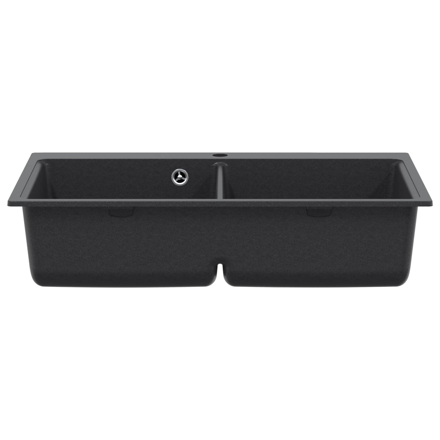 Kitchen Sink Double Basin Granite 86 x 51 x 30 cm Graphite