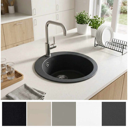 Kitchen Sink Single Basin Granite 50.5 x 29 cm Graphite