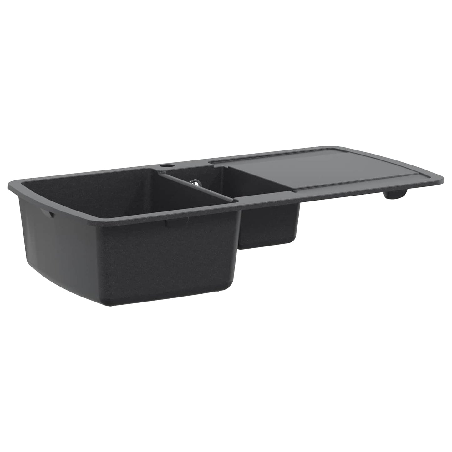 Kitchen Sink Double Basin Granite 96 x 50 x 31 cm Graphite