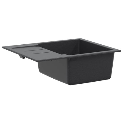 Kitchen Sink Single Basin Granite 62 x 50 x 20 cm Graphite