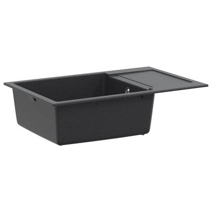 Kitchen Sink Single Basin Granite 78 x 50 x 20 cm Graphite