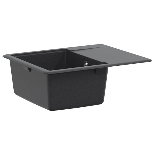 Kitchen Sink Single Basin Granite 56 x 46 x 19 cm Graphite