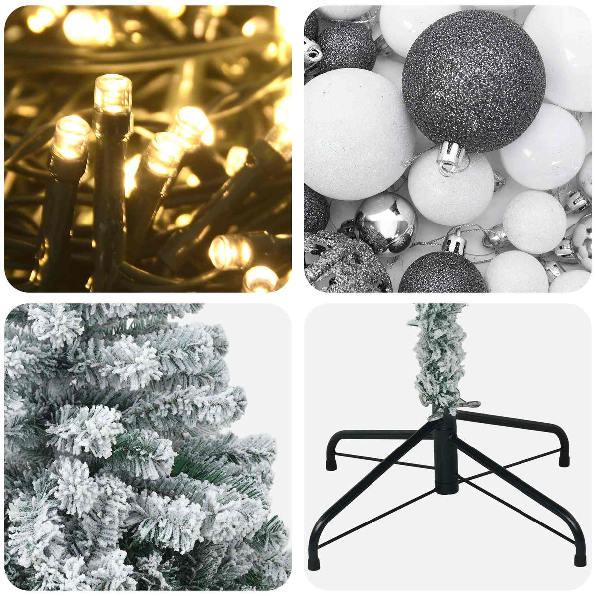 Artificial Christmas Tree with Bauble 120 cm 150 LEDs