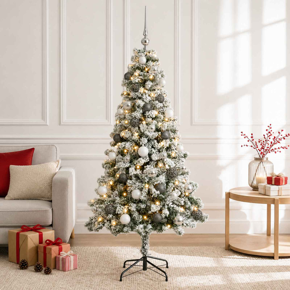 Artificial Christmas Tree with Bauble 120 cm 150 LEDs