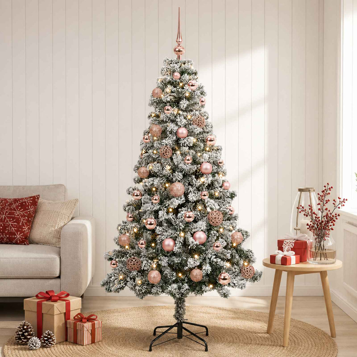 Artificial Christmas Tree with Bauble 150 cm 150 LEDs