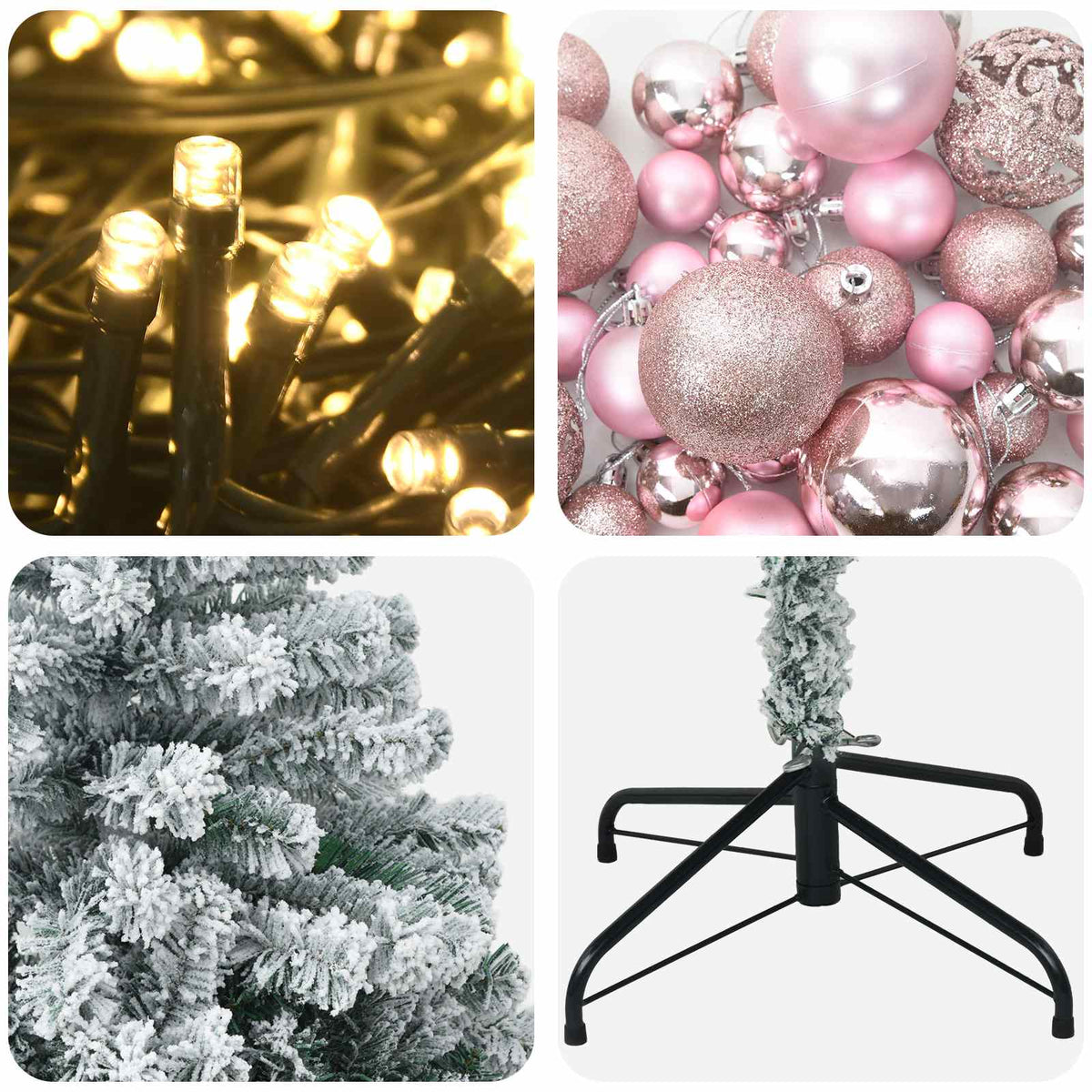 Artificial Christmas Tree with Bauble 180 cm 300 LEDs