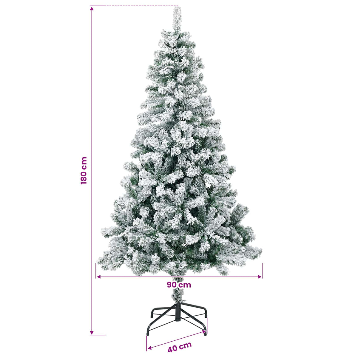 Artificial Christmas Tree with Bauble 180 cm 300 LEDs