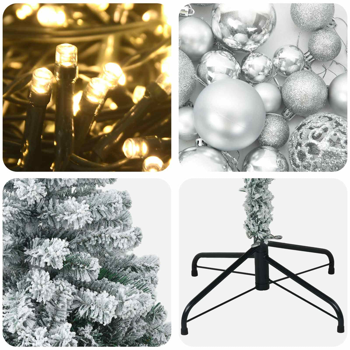 Artificial Christmas Tree with Bauble 120 cm 150 LEDs