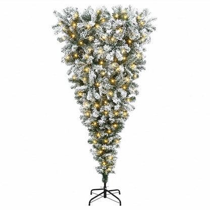 Upside-down Artificial Hinged Christmas Tree 150 cm 150 LEDs