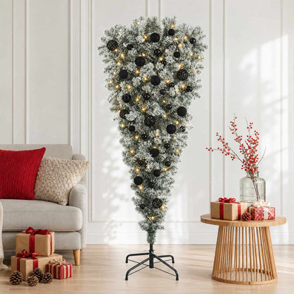 Upside-down Artificial Hinged Christmas Tree 150 cm 150 LEDs