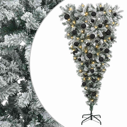 Upside-down Artificial Hinged Christmas Tree 150 cm 150 LEDs