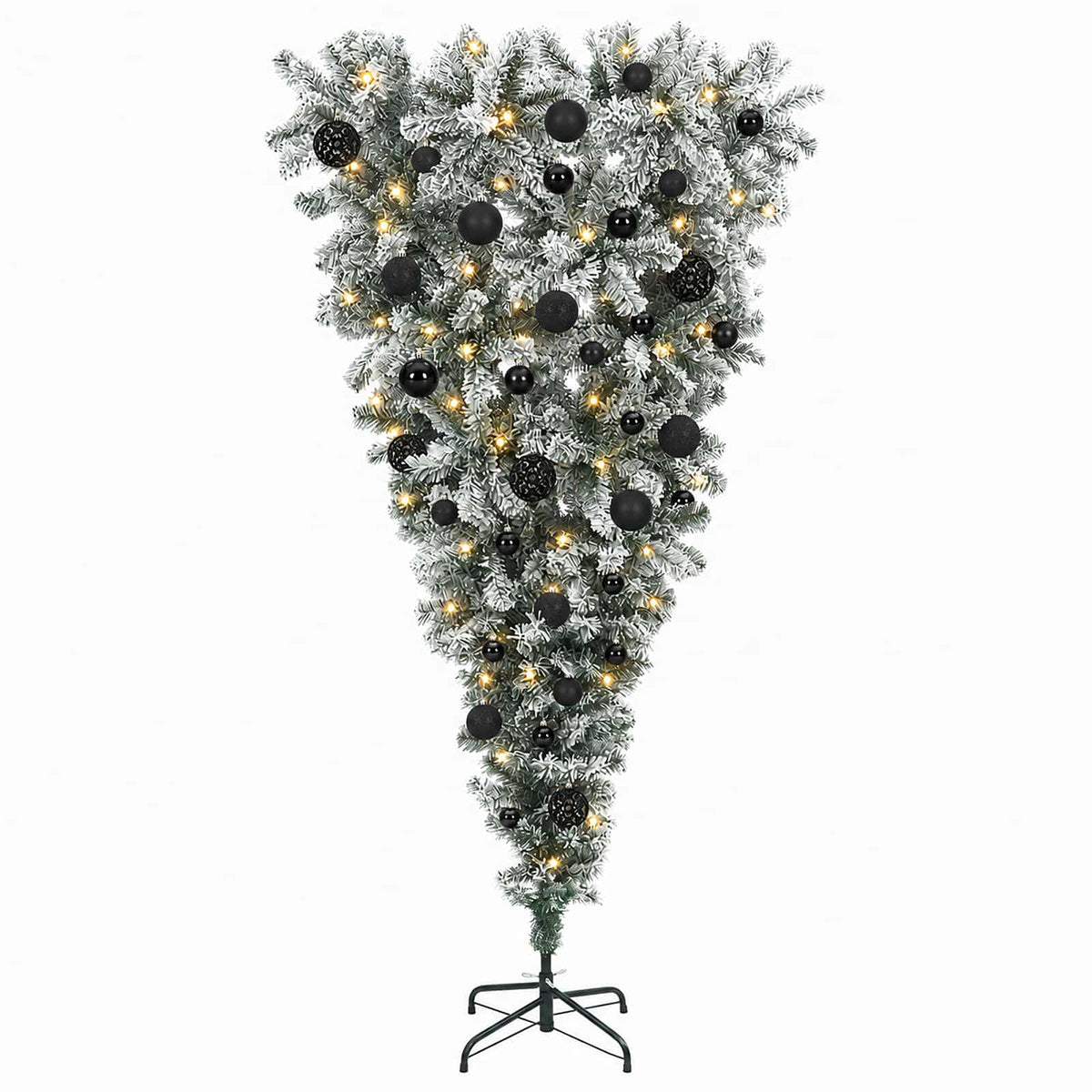 Upside-down Artificial Hinged Christmas Tree 150 cm 150 LEDs