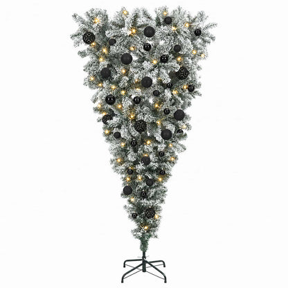 Upside-down Artificial Hinged Christmas Tree 150 cm 150 LEDs