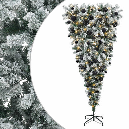 Upside-down Artificial Hinged Christmas Tree 180 cm 300 LEDs