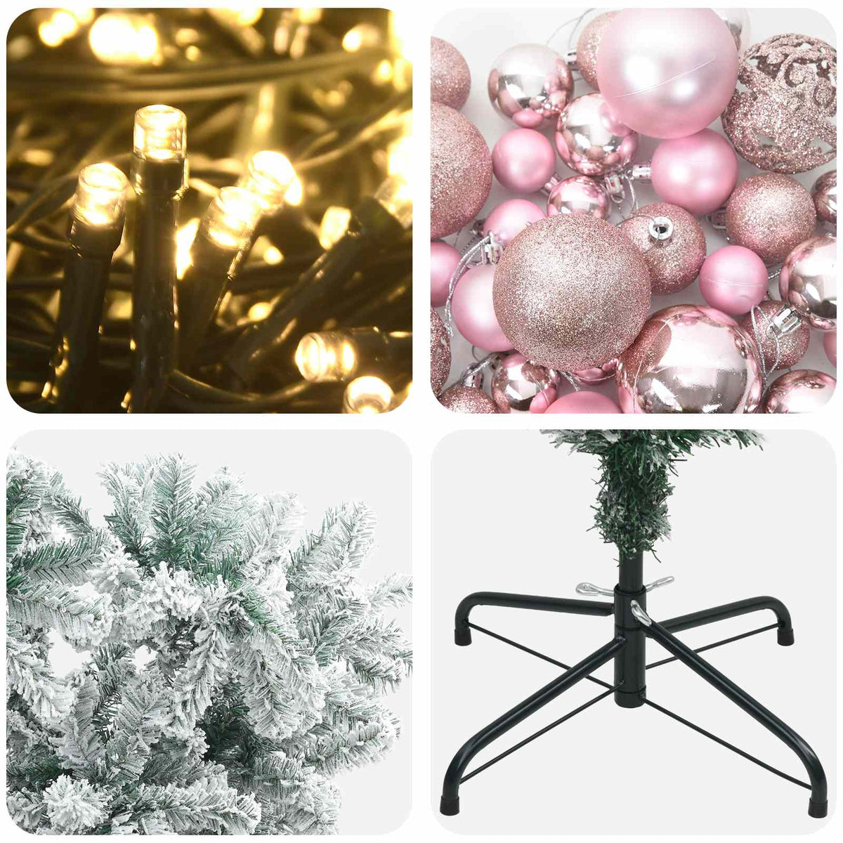 Upside-down Artificial Hinged Christmas Tree 150 cm 150 LEDs