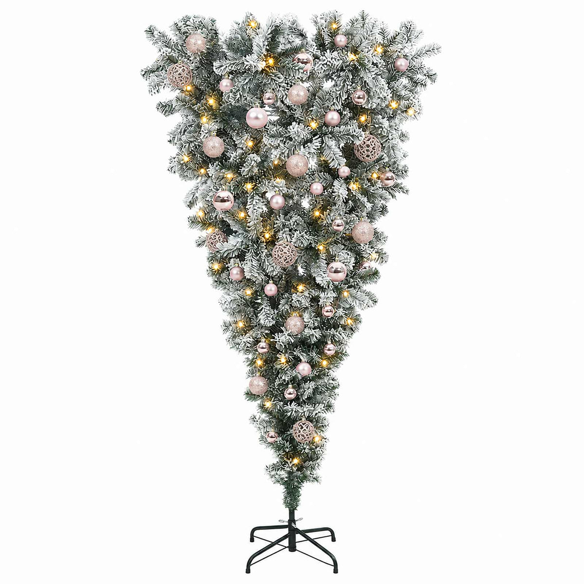 Upside-down Artificial Hinged Christmas Tree 150 cm 150 LEDs