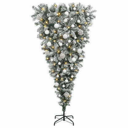 Upside-down Artificial Hinged Christmas Tree 150 cm 150 LEDs
