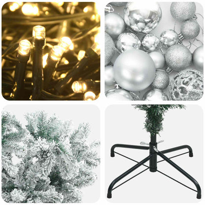 Upside-down Artificial Hinged Christmas Tree 150 cm 150 LEDs